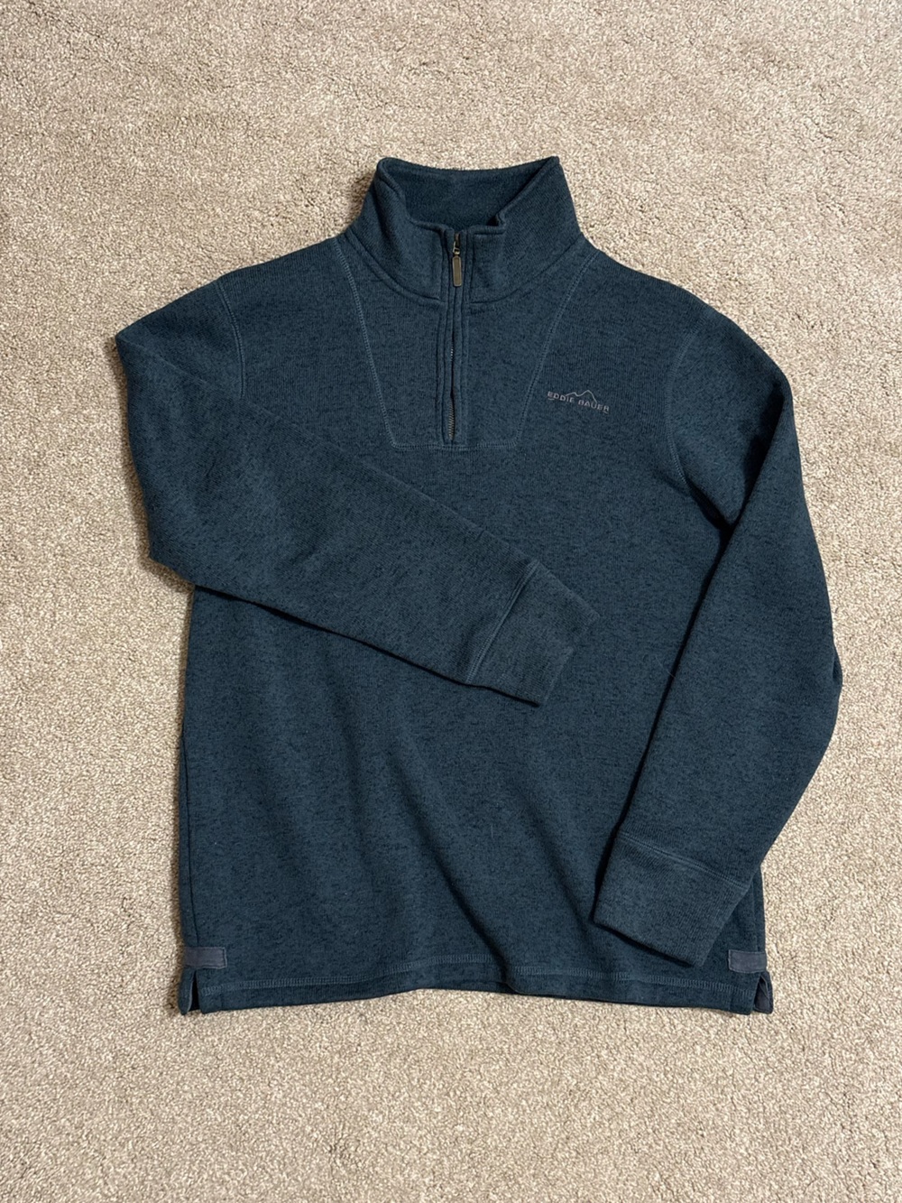 Eddie Bauer Quarter-Zip Fleece Pullover - Dark Blue